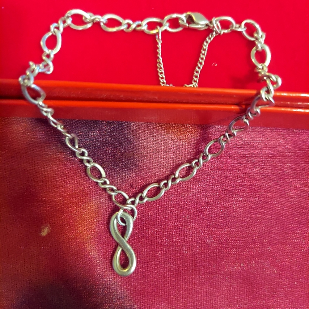 James Avery "8" twisted charm bracelet with infinity charm